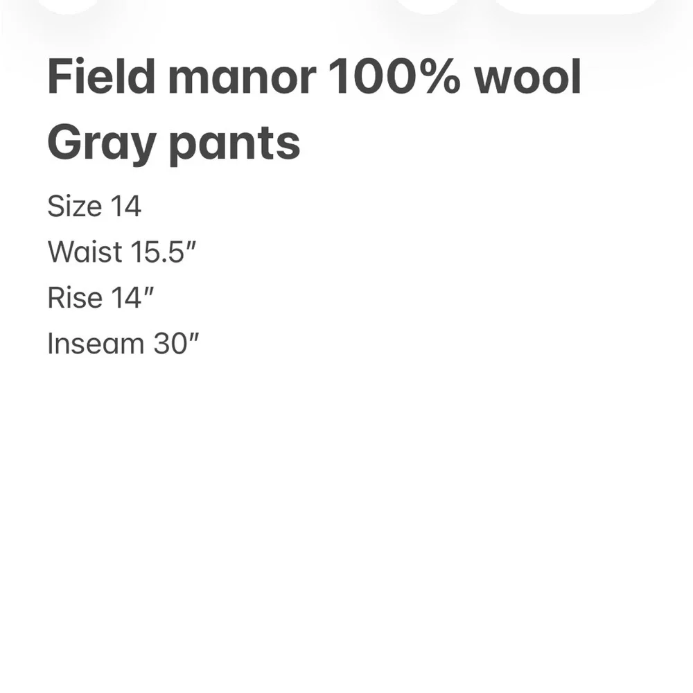 Women's Classic Wool Gray Pleated Trousers fully Lined Size 14